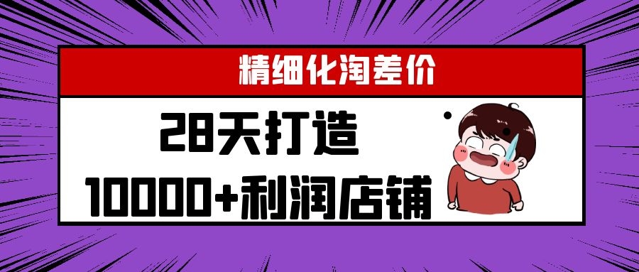 Yl精细化淘差价28天打造10000+利润店铺，精细化选品项目（附软件）-副业资源站 | 数域行者