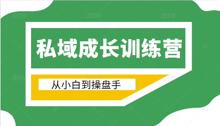 电商私域成长训练营，从小白到操盘手（价值999元）-副业资源站 | 数域行者