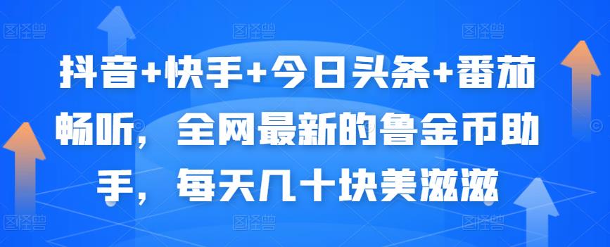 抖音+快手+今日头条+番茄畅听，全网最新的自动挂机撸金币，每天几十块美滋滋-副业资源站 | 数域行者