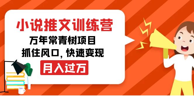 小说推文训练营，万年常青树项目，抓住风口，快速变现月入过万-副业资源站 | 数域行者