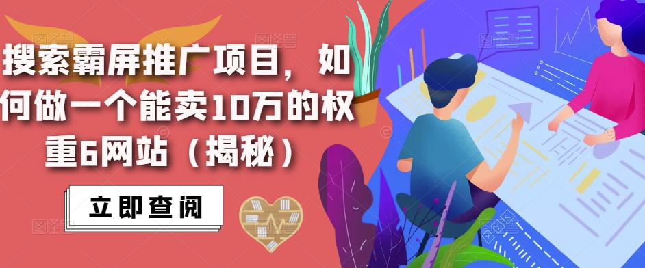 搜索霸屏推广项目，如何做一个能卖10万的权重6网站（揭秘）-副业资源站 | 数域行者