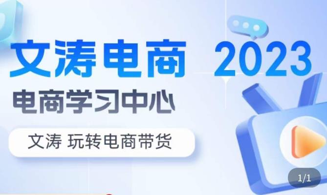 文涛电商·7天零基础自然流起号，​快速掌握店铺运营的核心玩法，突破自然展现量，玩转直播带货-副业资源站 | 数域行者