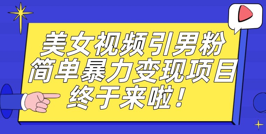 价值3980的男粉暴力引流变现项目，一部手机简单操作，新手小白轻松上手，每日收益500+【揭秘】-副业资源站 | 数域行者