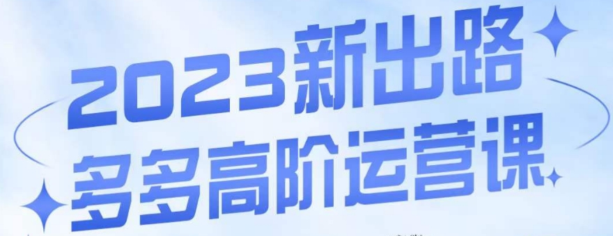 大炮·多多高阶运营课，3大玩法助力打造爆款，实操玩法直接亮出干货-副业资源站 | 数域行者