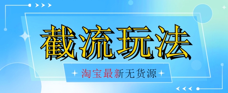 首发价值2980最新淘宝无货源不开车自然流超低成本截流玩法日入300+【揭秘】【1016更新】-副业资源站 | 数域行者