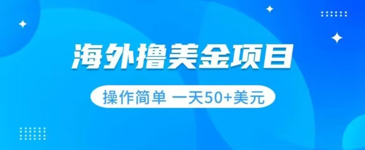 撸美金项目无门槛操作简单小白一天50+美刀-副业资源站 | 数域行者