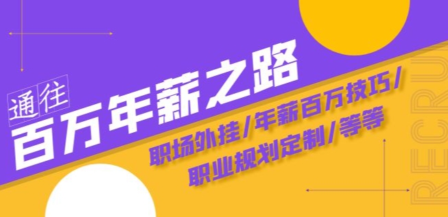 通往百万年薪之路·陪跑训练营：职场外挂/年薪百万技巧/职业规划定制/等等-副业资源站 | 数域行者