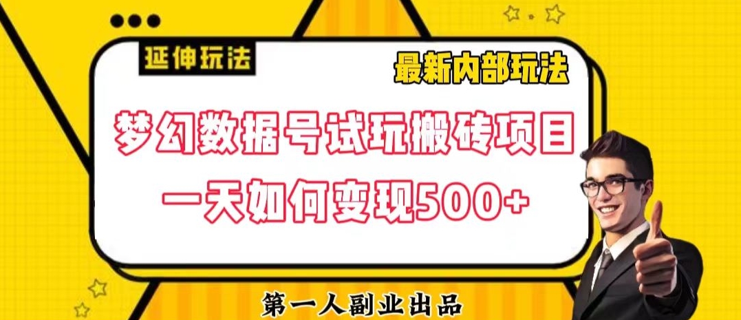 数据号回归玩法游戏试玩搬砖项目再创日入500+【揭秘】-副业资源站 | 数域行者