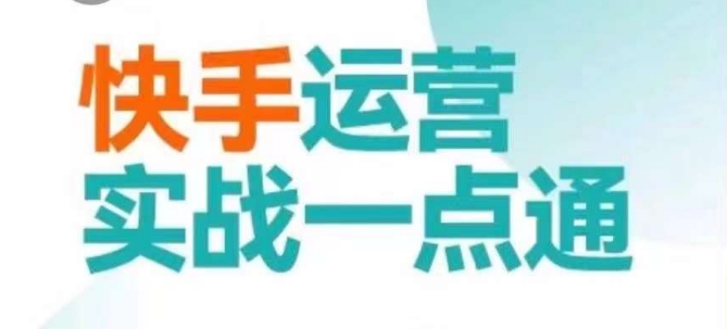 快手运营实战一点通，这套课用小白都能学会的方法教你抢占用户，做好生意-副业资源站 | 数域行者