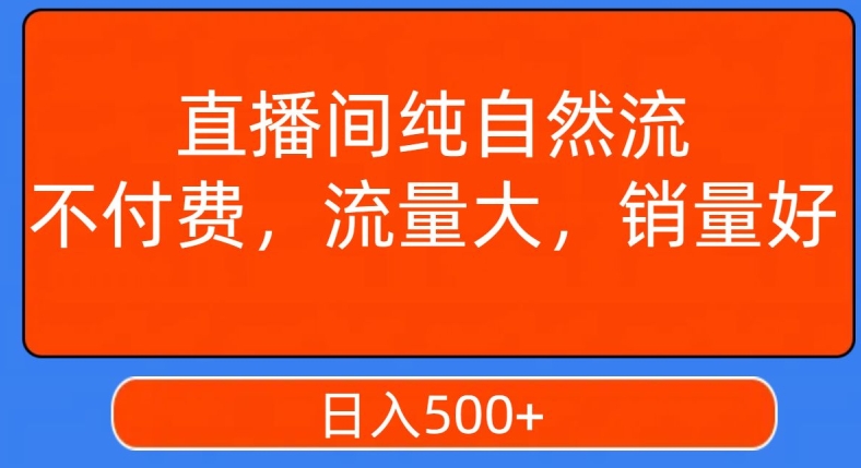 视频号直播间纯自然流，不付费，白嫖自然流，自然流量大，销售高，月入15000+【揭秘】-副业资源站 | 数域行者