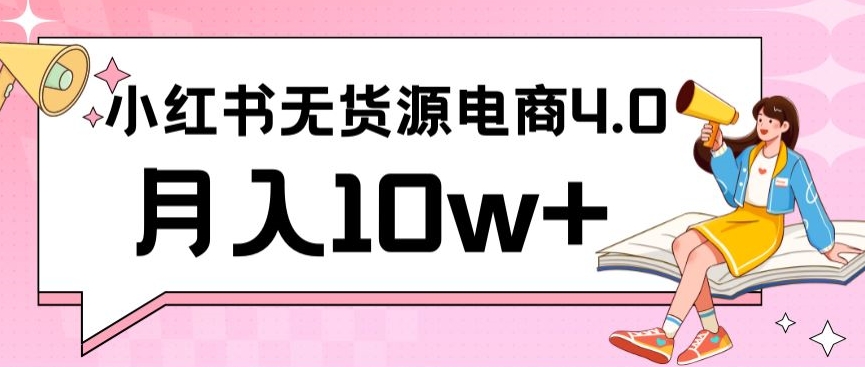 小红书新电商实战，无货源实操从0到1月入10w+联合抖音放大收益【揭秘】-副业资源站 | 数域行者