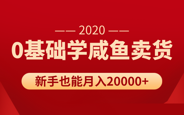 新手0基础学咸鱼卖货，也能轻松月入20000+【价值998元】-副业资源站 | 数域行者