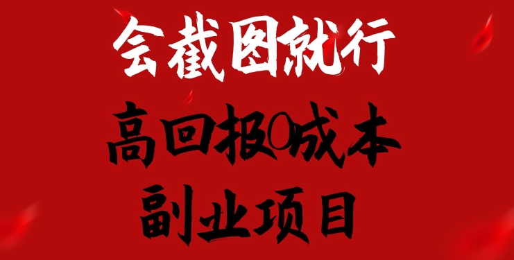 会截图就行，高回报0成本副业项目，卖离婚模板一天1.5k+【揭秘】-副业资源站 | 数域行者