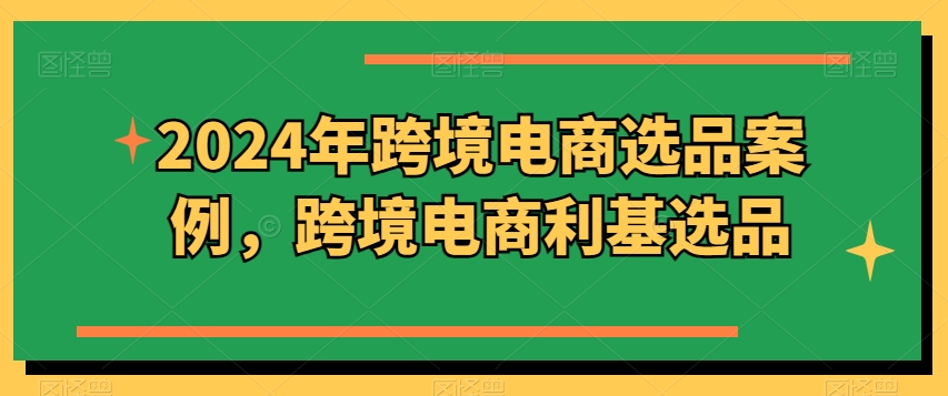 2024跨境电商爆品揭秘：利基市场选品秘籍，新趋势大起底-副业资源站 | 数域行者