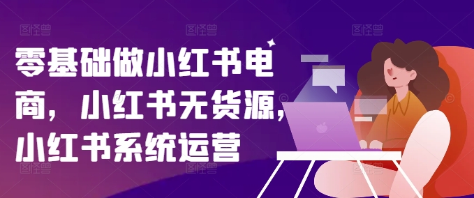 小红书电商爆火秘籍：零基础打造无货源店铺，系统运营速成法-副业资源站 | 数域行者