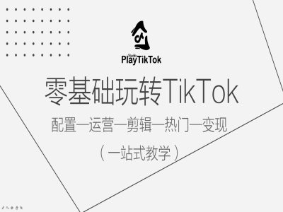 零基础玩转TikTok，配置一运营一剪辑一热门一变现，一站式教学-副业资源站 | 数域行者